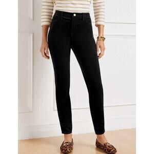 Talbots Corduroy Jegging Pants Size 8P Petite Mid Rise Ankle Black Preppy Mature